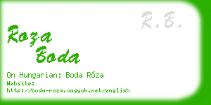 roza boda business card